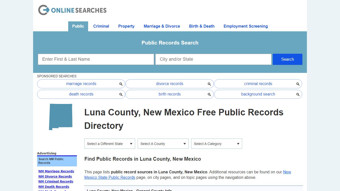 Luna County, New Mexico Public Records Directory